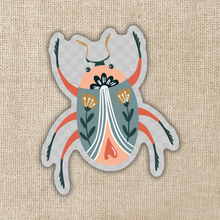 Load image into Gallery viewer, Floral Beetle Clear Sticker
