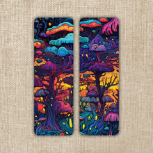 Load image into Gallery viewer, Psychadelic Mushroom Forest Dark Scene Bookmark
