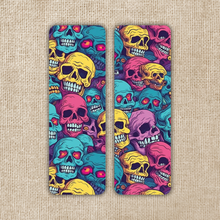 Load image into Gallery viewer, Bright Colored Skull Pile Bookmark
