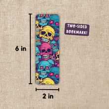 Load image into Gallery viewer, Bright Colored Skull Pile Bookmark
