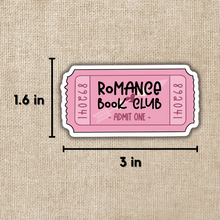 Load image into Gallery viewer, Romance Book Club Ticket Sticker
