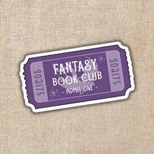 Load image into Gallery viewer, Fantasy Book Club Ticket Sticker
