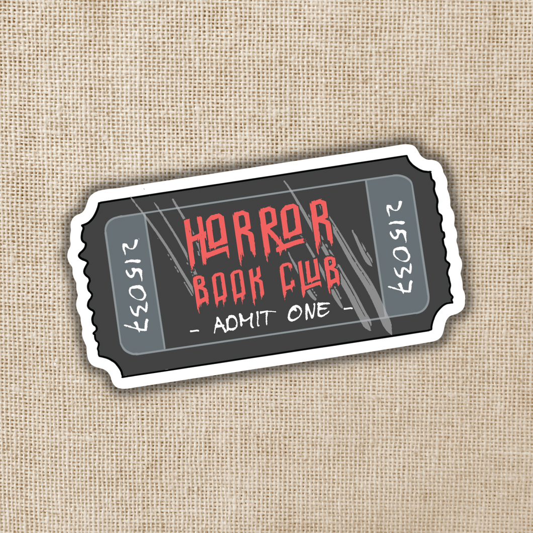 Horror Book Club Ticket Sticker