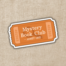 Load image into Gallery viewer, Mystery Book Club Ticket Sticker
