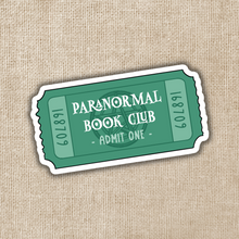 Load image into Gallery viewer, Paranormal Book Club Ticket Sticker
