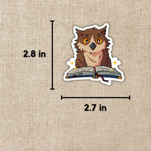 Load image into Gallery viewer, Owlbear Reading Sticker
