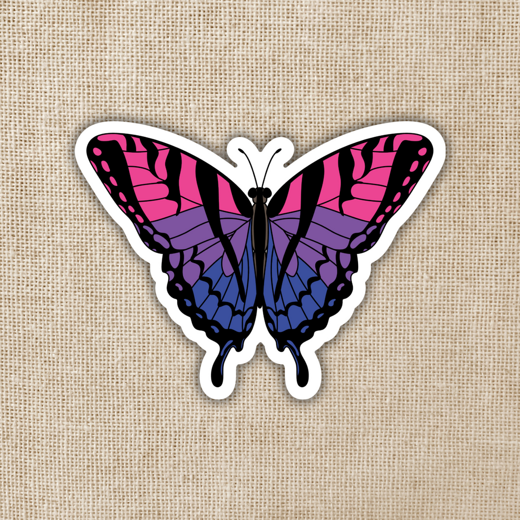 Bisexual Pride Butterfly Sticker