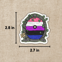 Load image into Gallery viewer, Gender Fluid Pride Fairy Door Sticker
