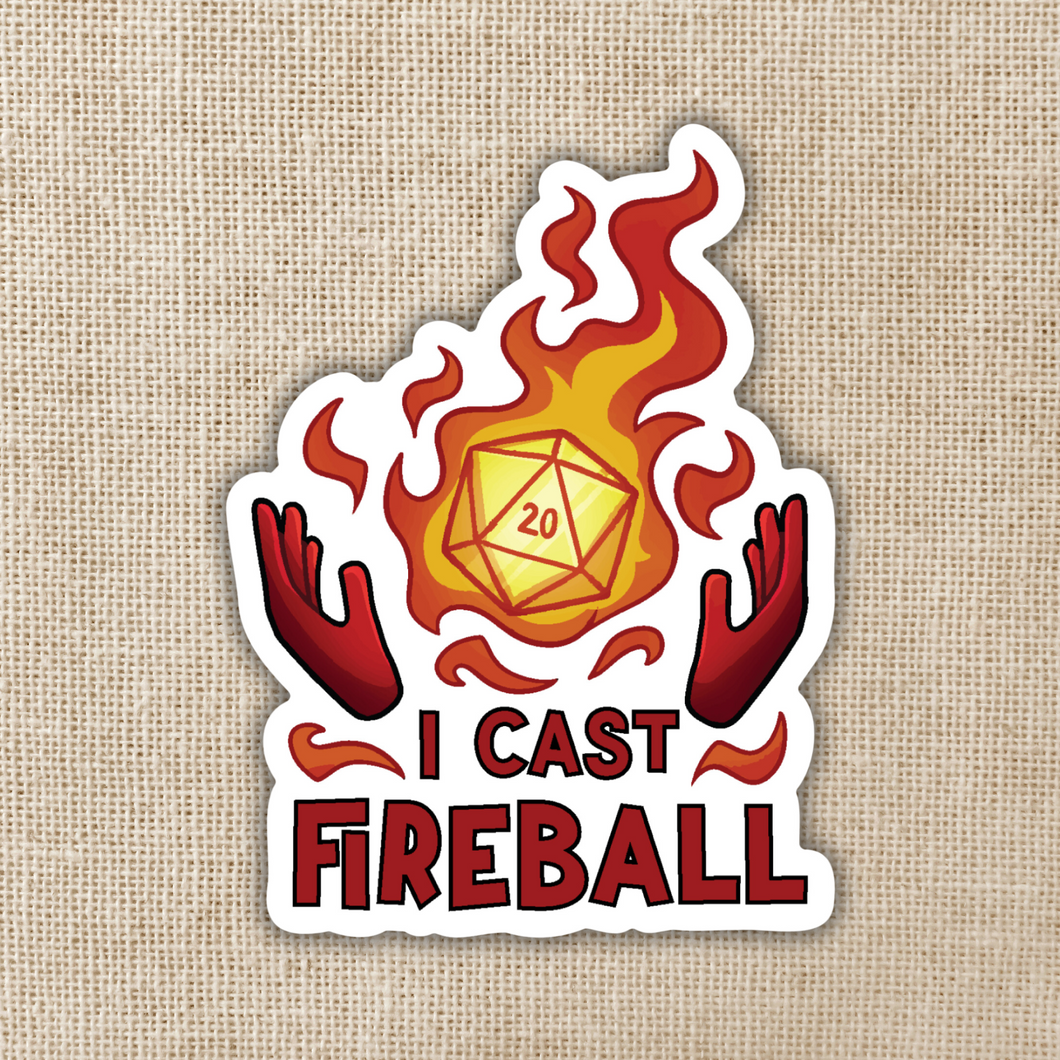 I Cast Fireball Sticker