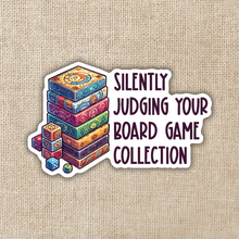 Load image into Gallery viewer, Silently Your Board Game Collection Sticker
