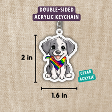 Load image into Gallery viewer, Pride Puppy Keychain
