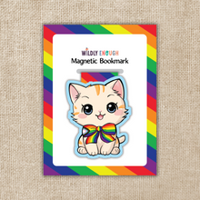 Load image into Gallery viewer, Pride Kitten Magnetic Bookmark
