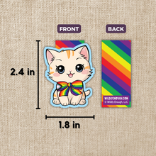 Load image into Gallery viewer, Pride Kitten Magnetic Bookmark
