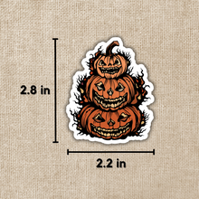 Load image into Gallery viewer, Scary Jack-o-Lantern Stack Sticker

