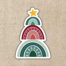 Load image into Gallery viewer, Rainbow Christmas Tree Sticker
