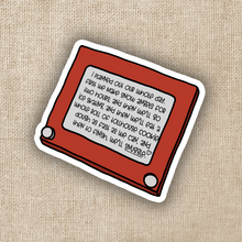 Load image into Gallery viewer, Elf&#39;s Etch-a-Sketch Plan For The Day Sticker
