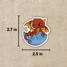 Load image into Gallery viewer, Red Hatching Baby Dragon Sticker
