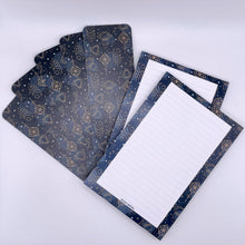 Load image into Gallery viewer, Blue Celestial Pattern Notepad - 4x6
