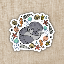 Load image into Gallery viewer, Sleeping Seal Sticker
