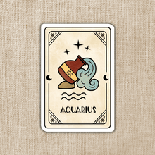 Load image into Gallery viewer, Aquarius Zodiac Card Sticker
