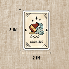 Load image into Gallery viewer, Aquarius Zodiac Card Sticker
