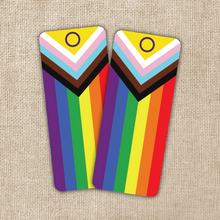 Load image into Gallery viewer, LGBTQIA+ Progressive Pride Flag Bookmark
