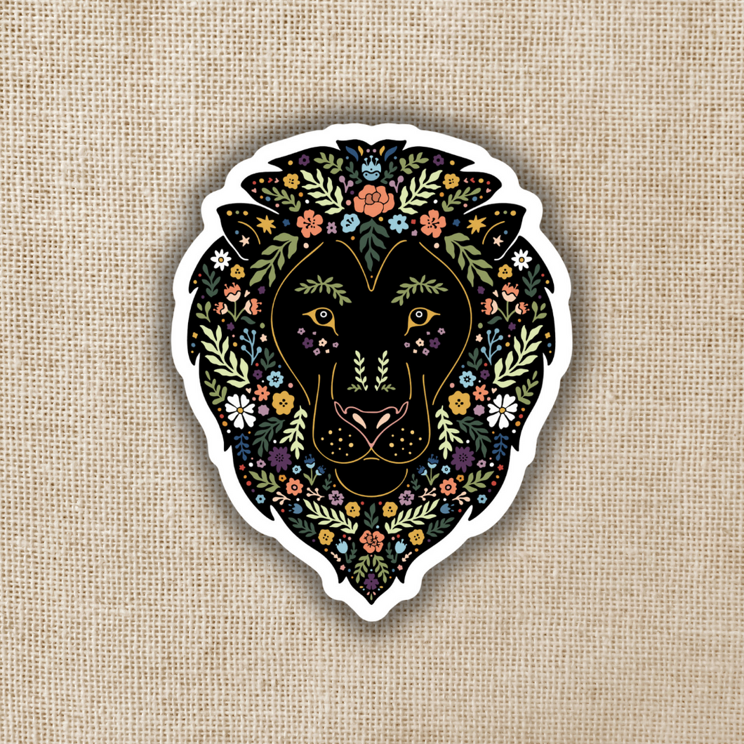 Magical Boho Lion Head Sticker