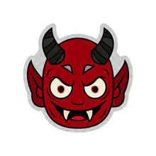 Load image into Gallery viewer, Red Devil Mask Clear Sticker
