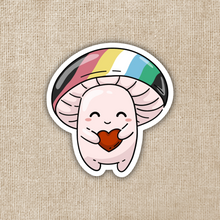 Load image into Gallery viewer, Disability Pride Flag Mushroom Sticker
