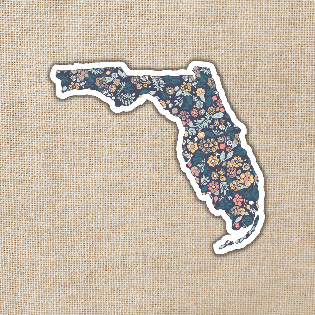 Florida Floral State Sticker