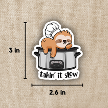 Load image into Gallery viewer, Taking It Slow Slow Cooker Sloth Sticker
