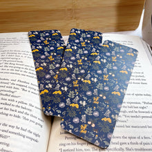 Load image into Gallery viewer, Fall Floral Blue Bookmark
