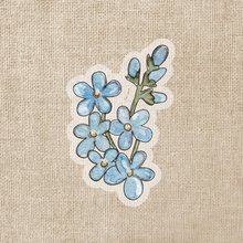 Load image into Gallery viewer, Forget Me Nots Watercolor Clear Sticker
