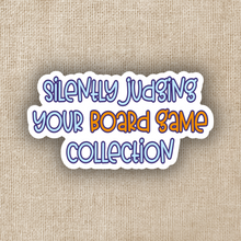 Load image into Gallery viewer, Silently Your Board Game Collection Sticker
