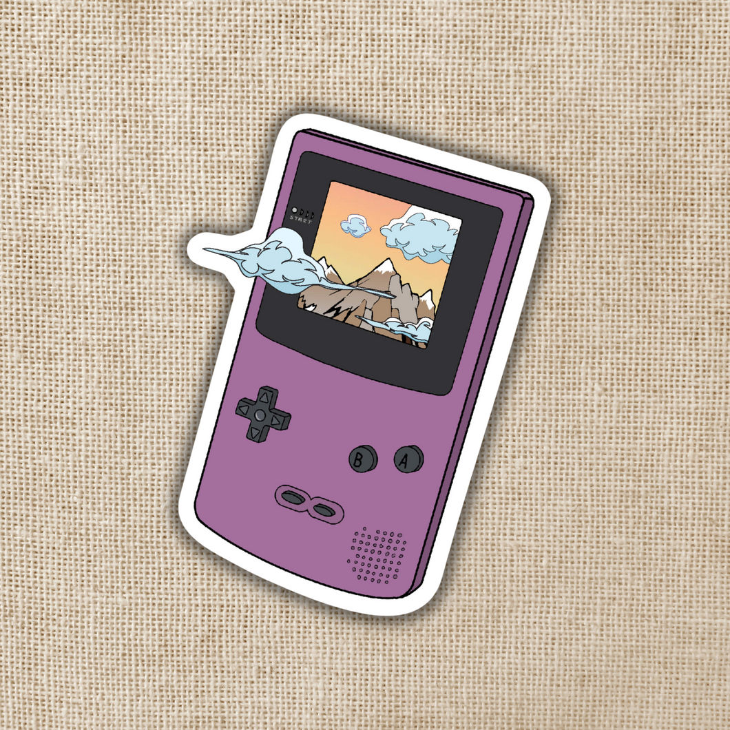 Gameboy With Mountainscape Screen