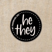 Load image into Gallery viewer, He-They Pronoun 2-inch Sticker
