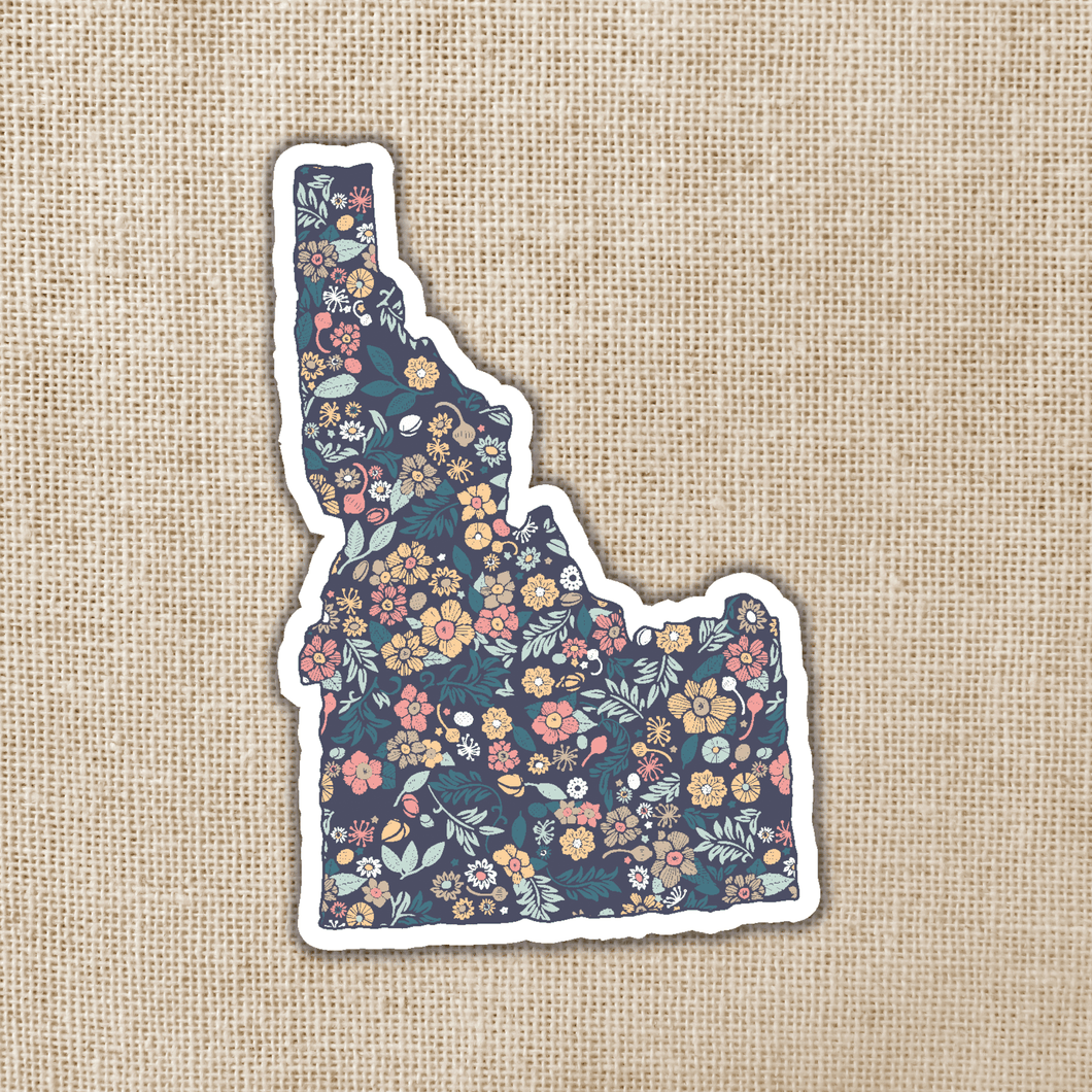 Idaho Floral State Sticker