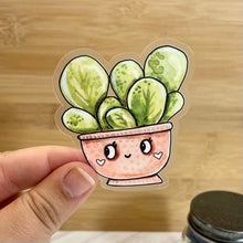 Load image into Gallery viewer, Loving Succulent Pink Pot Clear Sticker

