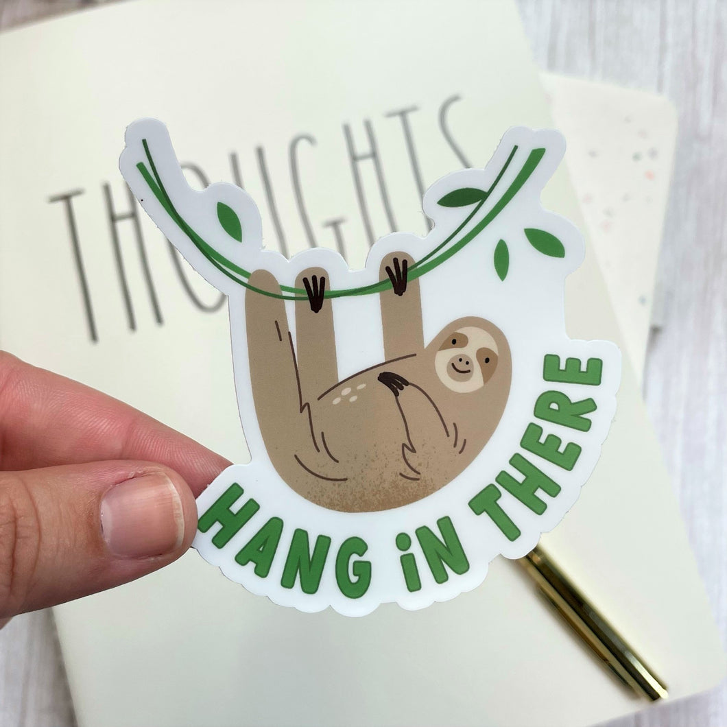 Hang in There Sloth Sticker