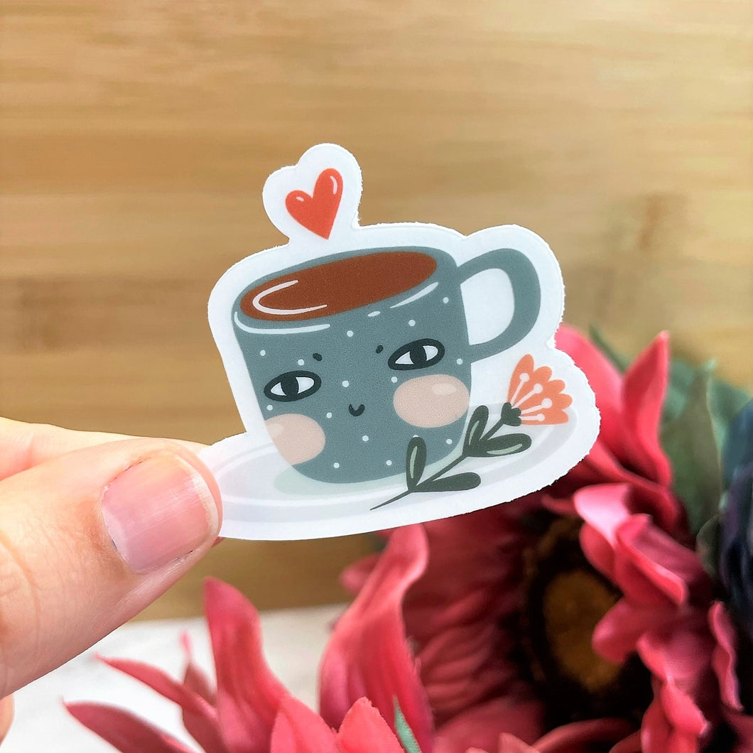 Happy Coffee Mug Sticker