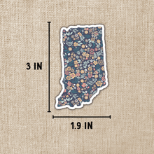 Load image into Gallery viewer, Indiana Floral State Sticker

