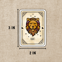 Load image into Gallery viewer, Leo Zodiac Card Sticker
