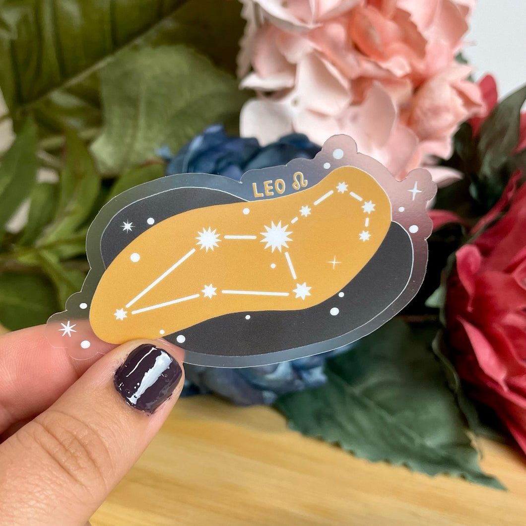 Leo Constellation Clear Sticker
