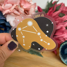 Load image into Gallery viewer, Libra Constellation Clear Sticker
