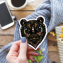 Load image into Gallery viewer, Magical Boho Bear Face Sticker
