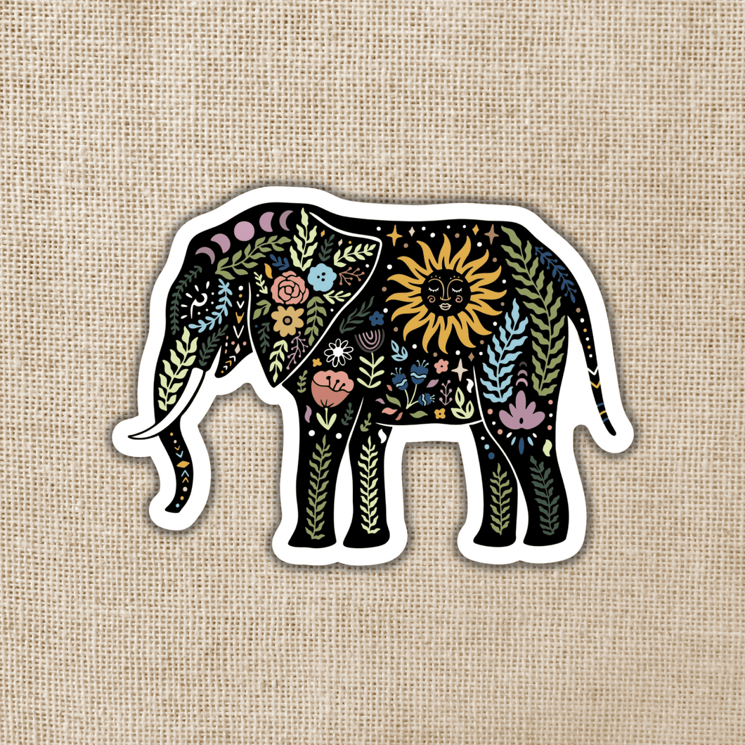 Magical Boho Elephant Sticker