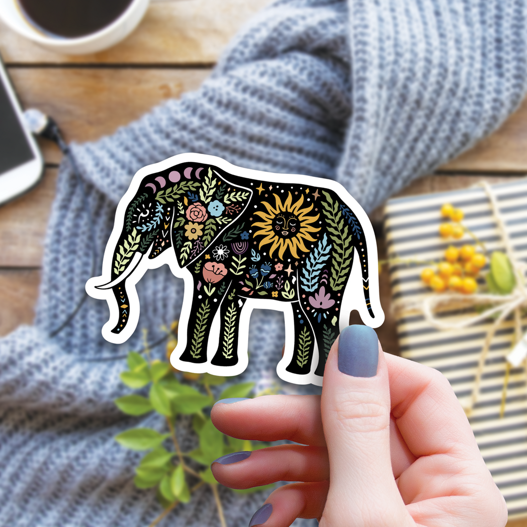 Magical Boho Elephant Sticker