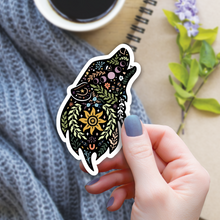 Load image into Gallery viewer, Magical Boho Howling Wolf Sticker
