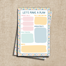 Load image into Gallery viewer, Let’s Make a Plan Daily Planner Notepad - 4x6&quot;
