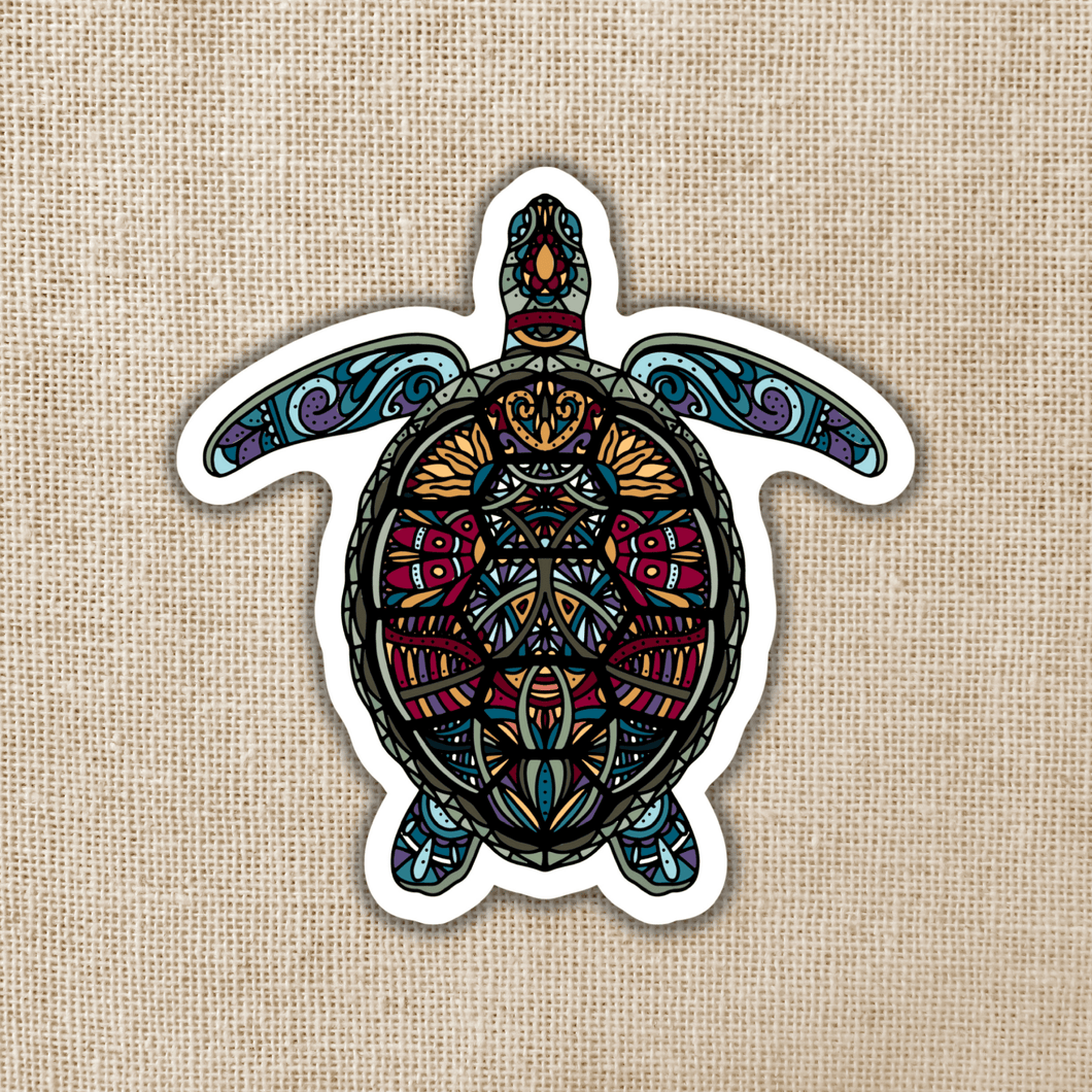 Mandala Sea Turtle Sticker